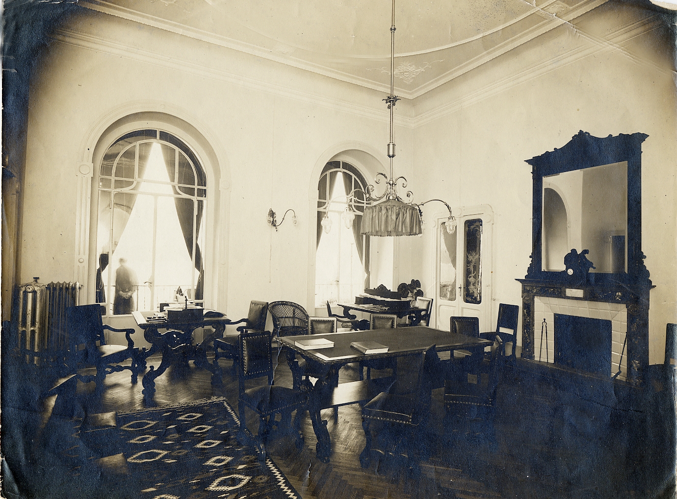 Historical image of the Bar in the early 20th century at Grand Hotel Tremezzo, 1910, a member of Historic Hotels Worldwide, Lake Como, Tremezzo, Italy